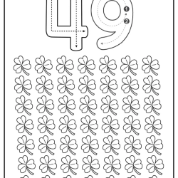 Free Printable Tracing Number Worksheet 097
