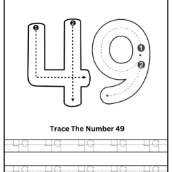 Free Printable Tracing Number Worksheet 098