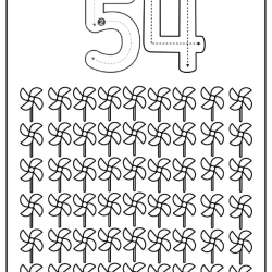 Free Printable Tracing Number Worksheet 107