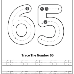 Free Printable Tracing Number Worksheet 130