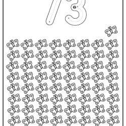 Free Printable Tracing Number Worksheet 145