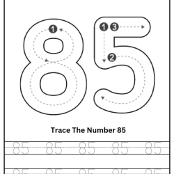 Free Printable Tracing Number Worksheet 170