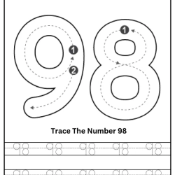 Free Printable Tracing Number Worksheet 196