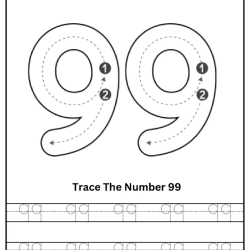 Free Printable Tracing Number Worksheet 198