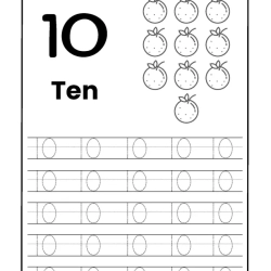 Number Tracing Worksheet For 1st Grade