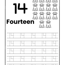 Number Tracing Worksheet For 3rd Grade
