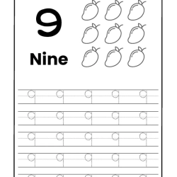 Number Tracing Worksheet For Kindergarten