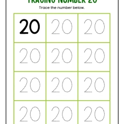Printable Count And Tracing Number 060 Worksheet