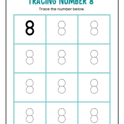Printable Count And Tracing Number 2nd Grade Worksheets