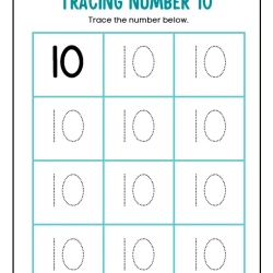 Printable Count And Tracing Number 4th Grade Worksheets