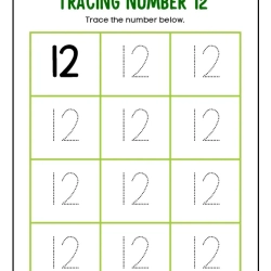 Printable Count And Tracing Number 6th Grade Worksheets