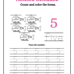 Printable Count And Tracing Number At Home Worksheet