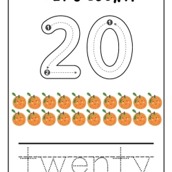 Printable Count And Tracing Number For 6th Grade Worksheet