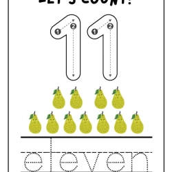 Printable Count And Tracing Number For Grade 1 Worksheet