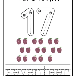 Printable Count And Tracing Number For Grade 4 Worksheet