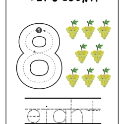 Printable Count And Tracing Number For Kids Worksheet