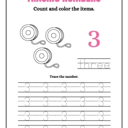 Printable Count And Tracing Number Fun Worksheet