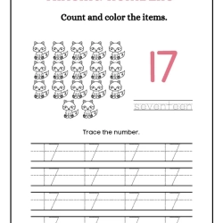 Printable Count And Tracing Number Grade 3 Worksheets