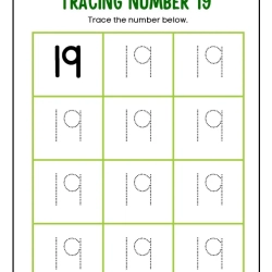 Printable Count And Tracing Number Grade 5 Free Worksheets