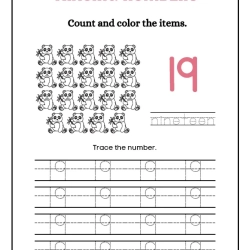 Printable Count And Tracing Number Grade 5 Worksheets