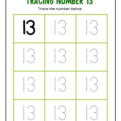 Printable Count And Tracing Number Kindergarten Free Worksheets