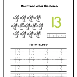 Printable Count And Tracing Number Kindergarten Worksheets