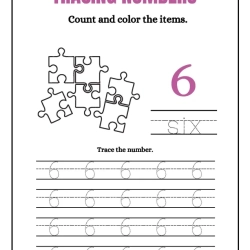 Printable Count And Tracing Number Preschool Worksheet