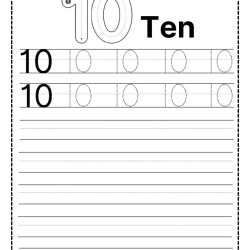 Printable Tracing Number Worksheet For 1st Grade