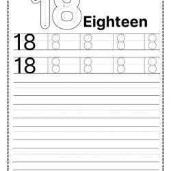Printable Tracing Number Worksheet For 5th Grade