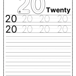 Printable Tracing Number Worksheet For 6th Grade