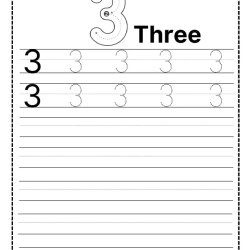 Printable Tracing Number Worksheet For Free