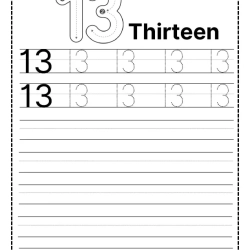 Printable Tracing Number Worksheet For Grade 2