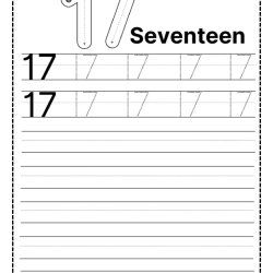 Printable Tracing Number Worksheet For Grade 4