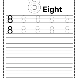 Printable Tracing Number Worksheet For Kids