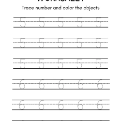 Trace And Color The Number Download Worksheet