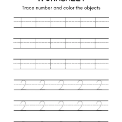 Trace And Color The Number Printable Worksheet