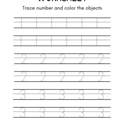 Trace And Color The Number Worksheet