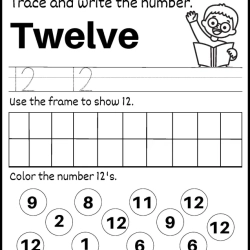 Trace And Write The Number For 2nd Grade Worksheet