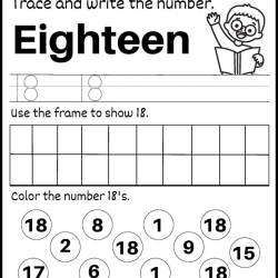 Trace And Write The Number For 5th Grade Worksheet