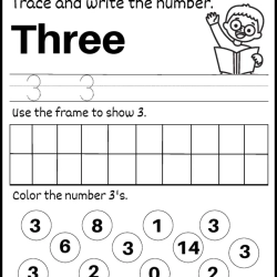 Trace And Write The Number For Free Worksheet