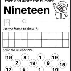 Trace And Write The Number For Grade 5 Worksheet