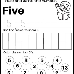 Trace And Write The Number Free Download Worksheet