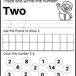 Trace And Write The Number Printable Worksheet