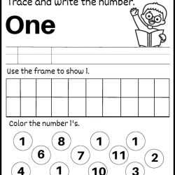 Trace And Write The Number Worksheet