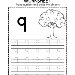 Trace Number And Color Object For Grade 4 Worksheet