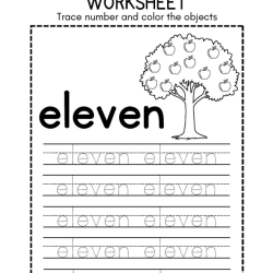 Trace Number And Color Object For Toddlers Worksheet