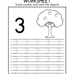 Trace Number And Color Object Free Download Worksheet