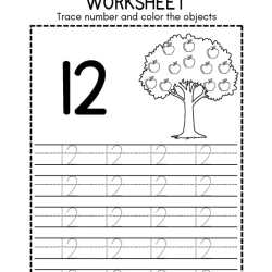 Trace Number And Color Object Fun Worksheet