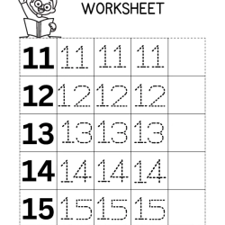 Trace Number And Color Object Grade 3 Printable Worksheet