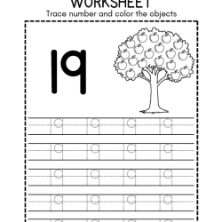 Trace Number And Color Object Grade 3 Worksheet